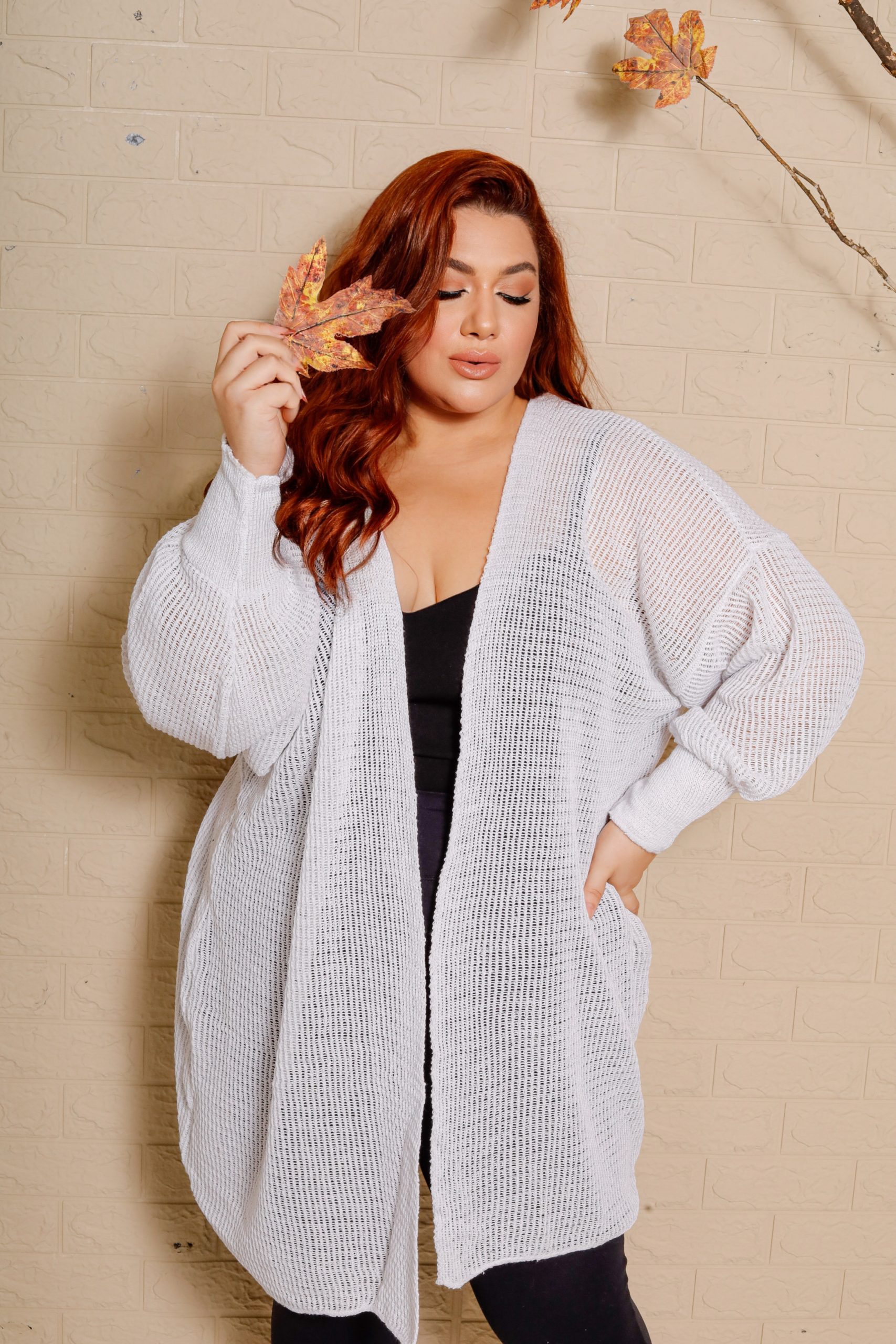 Cardigan Tais Plus Size – Delf Modas Tricot